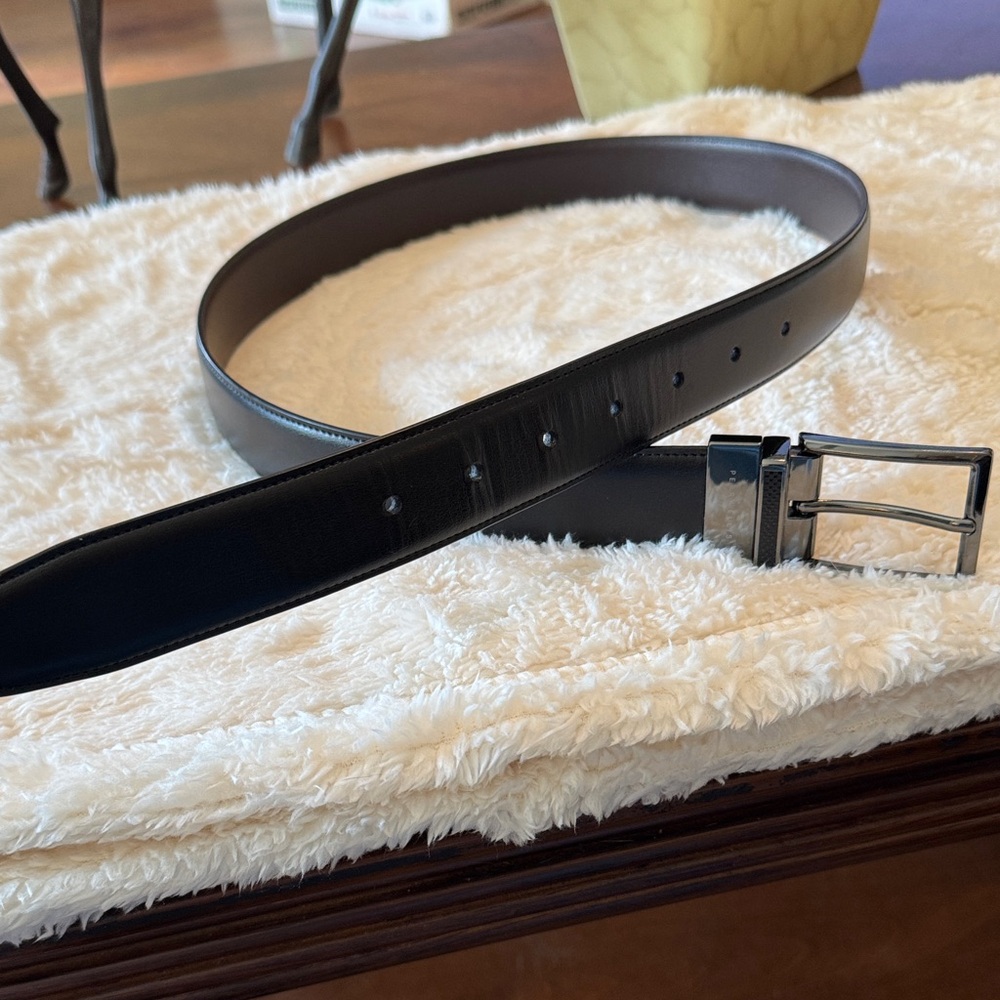 Men's Black Leather Belt